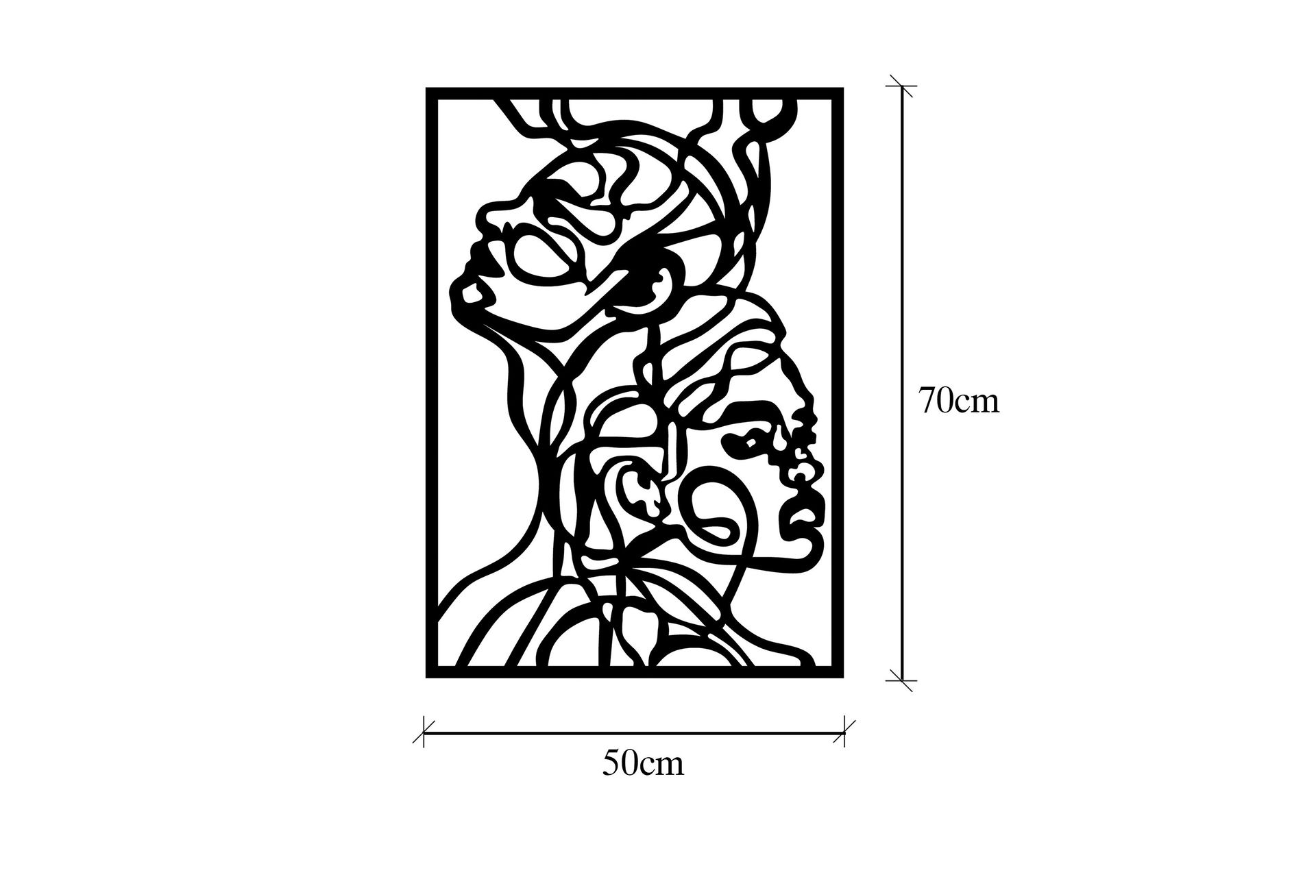 Inner Veggdekor - Svart - Innredning - Veggdekorasjon - Skilt - Metallskilt