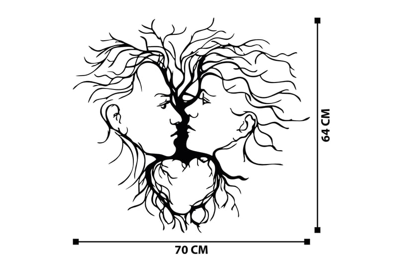 Intrigue Veggdekor - Svart - Innredning - Veggdekorasjon - Skilt - Metallskilt