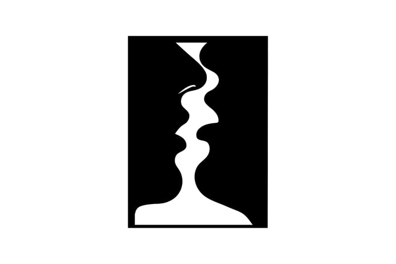 Kissing Moment Veggdekor - Svart - Innredning - Veggdekorasjon - Skilt - Metallskilt