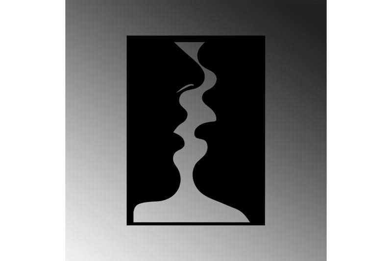 Kissing Moment Veggdekor - Svart - Innredning - Veggdekorasjon - Skilt - Metallskilt