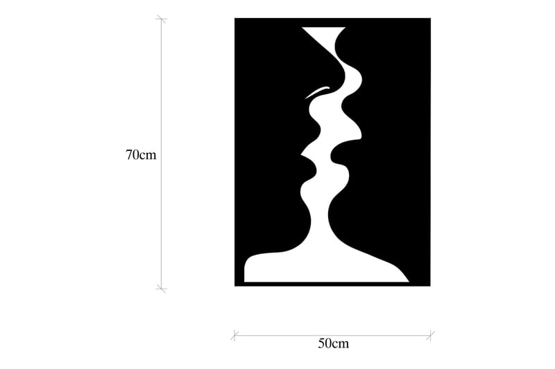 Kissing Moment Veggdekor - Svart - Innredning - Veggdekorasjon - Skilt - Metallskilt