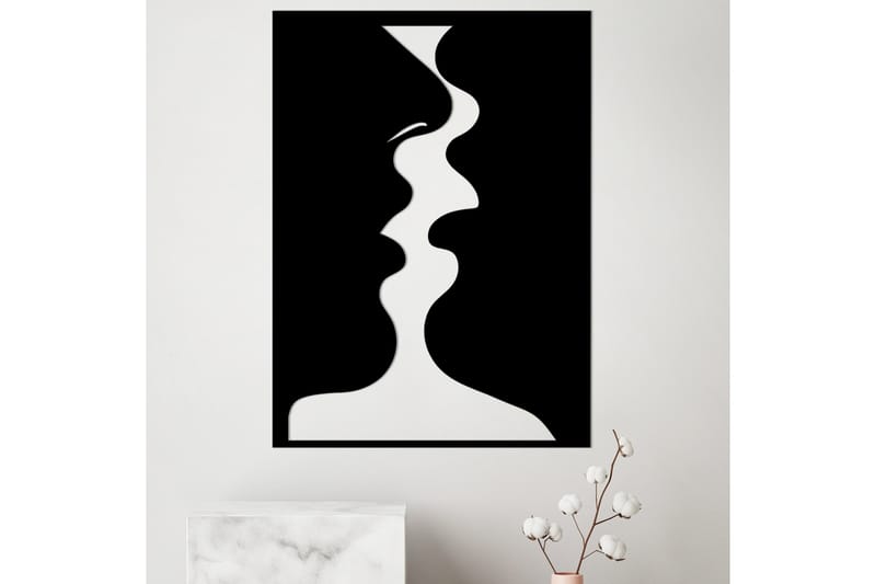 Kissing Moment Veggdekor - Svart - Innredning - Veggdekorasjon - Skilt - Metallskilt