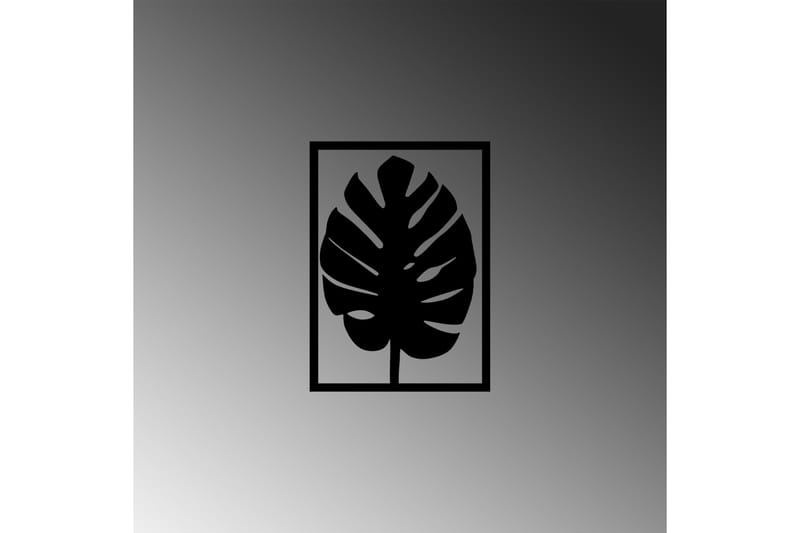 Leaf 30 Veggdekor - Svart - Innredning - Veggdekorasjon - Skilt - Metallskilt