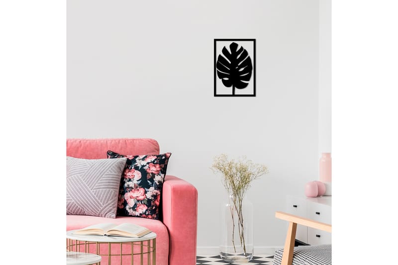 Leaf 30 Veggdekor - Svart - Innredning - Veggdekorasjon - Skilt - Metallskilt