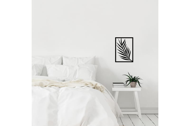 Leaf 4 Veggdekor - Svart - Innredning - Veggdekorasjon - Skilt - Metallskilt