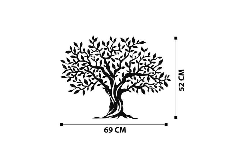 Leaf Fall Veggdekor - Svart - Innredning - Veggdekorasjon - Skilt - Metallskilt