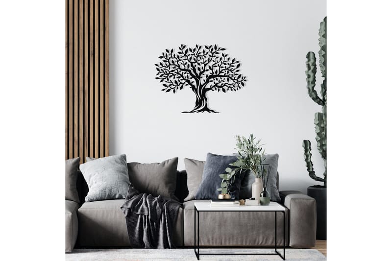 Leaf Fall Veggdekor - Svart - Innredning - Veggdekorasjon - Skilt - Metallskilt