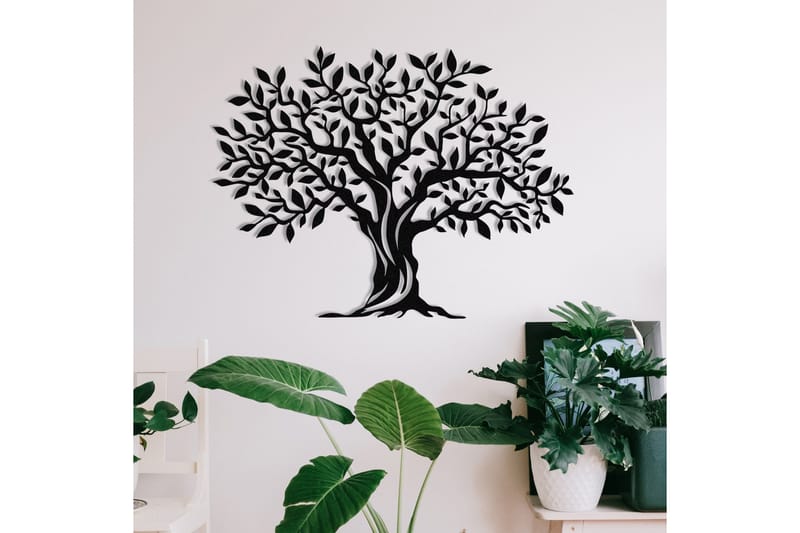 Leaf Fall Veggdekor - Svart - Innredning - Veggdekorasjon - Skilt - Metallskilt