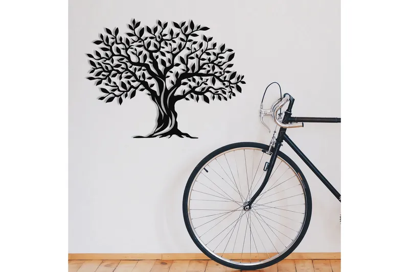 Leaf Fall Veggdekor - Svart - Innredning - Veggdekorasjon - Skilt - Metallskilt