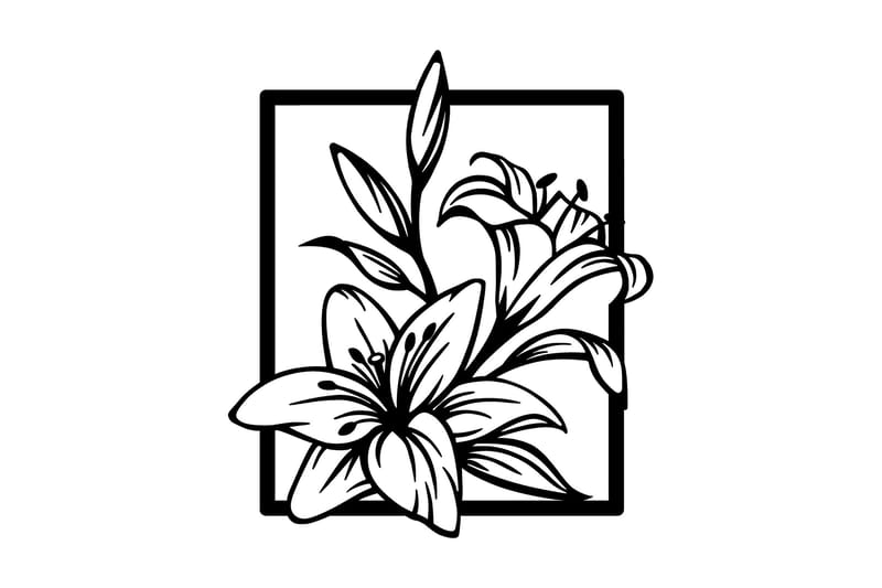 Lily Veggdekor, Svart