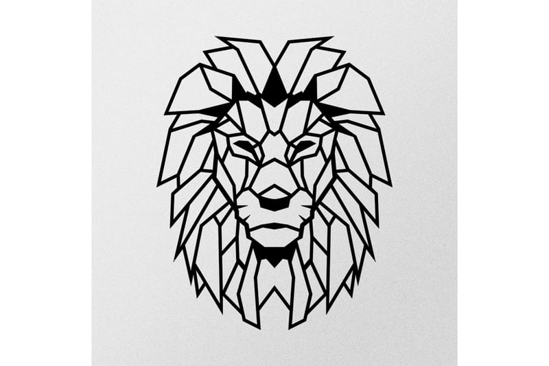 Lion Veggdekor - Svart - Innredning - Veggdekorasjon - Skilt - Metallskilt