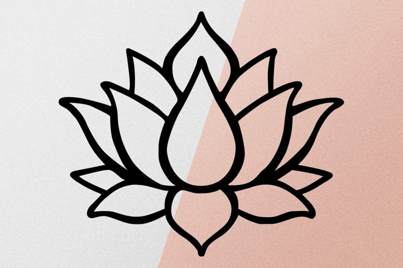 Lotus Flower 1 Veggdekor - Svart - Innredning - Veggdekorasjon - Skilt - Metallskilt