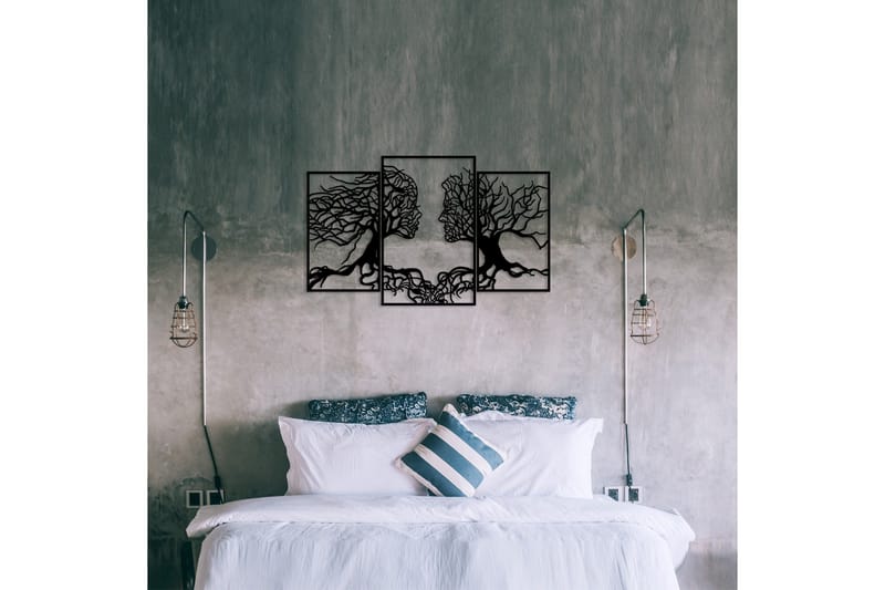 Love Tree Veggdekor - Svart - Innredning - Veggdekorasjon - Skilt - Metallskilt