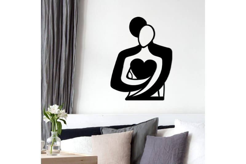Love Veggdekor - Svart - Innredning - Veggdekorasjon - Skilt - Metallskilt