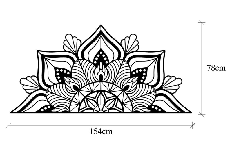 Mandala 1 Veggdekor - Svart - Innredning - Veggdekorasjon - Skilt - Metallskilt