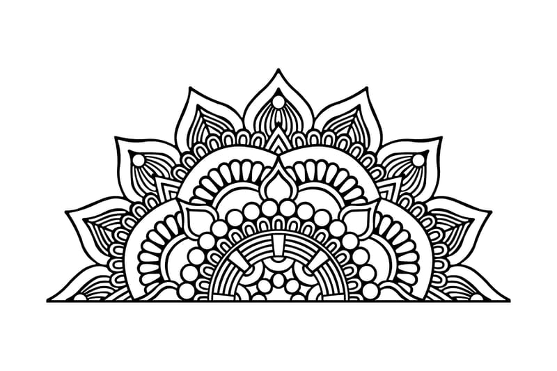 Mandala 3 Veggdekor - Svart - Innredning - Veggdekorasjon - Skilt - Metallskilt