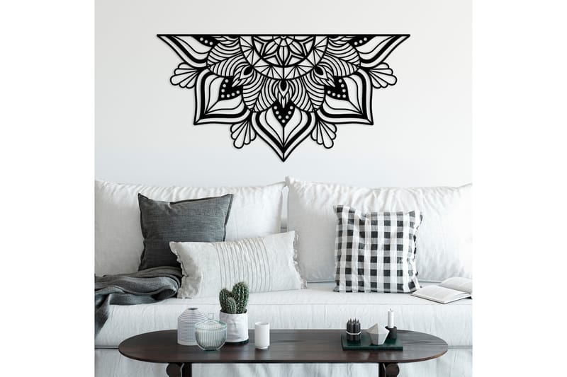 Mandalas 1 Veggdekor - Svart - Innredning - Veggdekorasjon - Skilt - Metallskilt