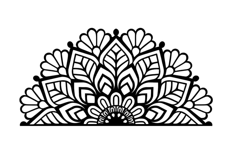 Mandalas 2 Veggdekor - Svart - Innredning - Veggdekorasjon - Skilt - Metallskilt