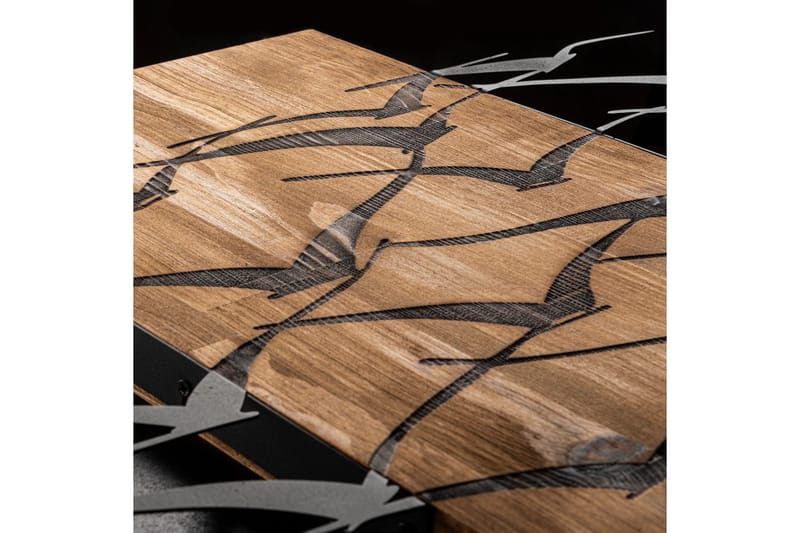 Migration Veggdekor - Svart/Valnøtt - Innredning - Veggdekorasjon - Skilt - Metallskilt