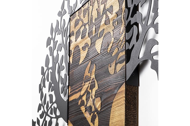 Monument Tree Veggdekor - Svart/Valnøtt - Innredning - Veggdekorasjon - Skilt - Metallskilt