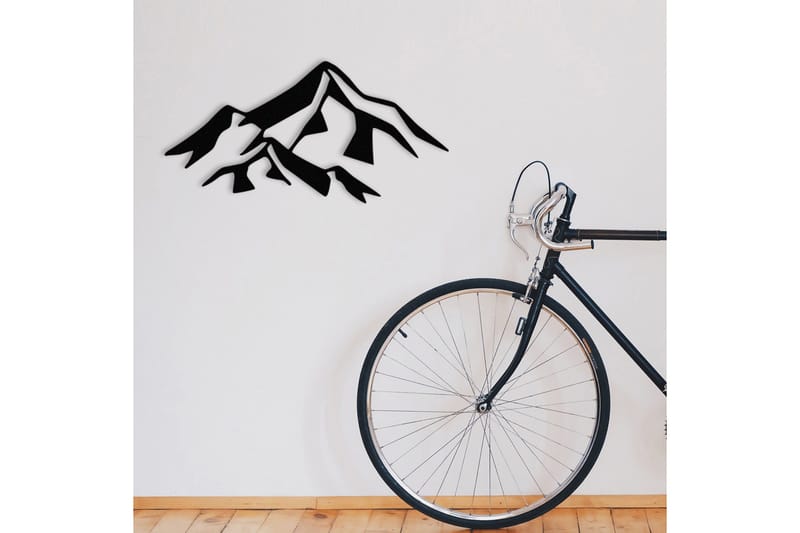 Mountain 1 Metal Veggdekor - Svart - Innredning - Veggdekorasjon - Skilt - Metallskilt