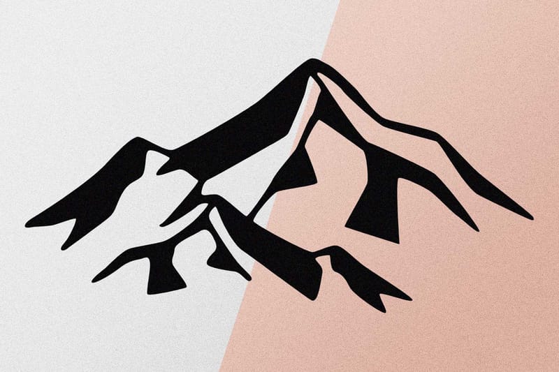 Mountain 1 Metal Veggdekor - Svart - Innredning - Veggdekorasjon - Skilt - Metallskilt