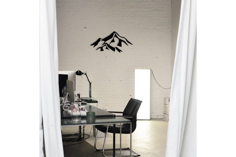 Mountain 1 Metal Veggdekor - Svart - Innredning - Veggdekorasjon - Skilt - Metallskilt