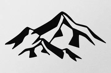 Mountain 1 Metal Veggdekor - Svart - Innredning - Veggdekorasjon - Skilt - Metallskilt