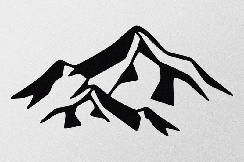 Mountain 1 Metal Veggdekor - Svart - Innredning - Veggdekorasjon - Skilt - Metallskilt