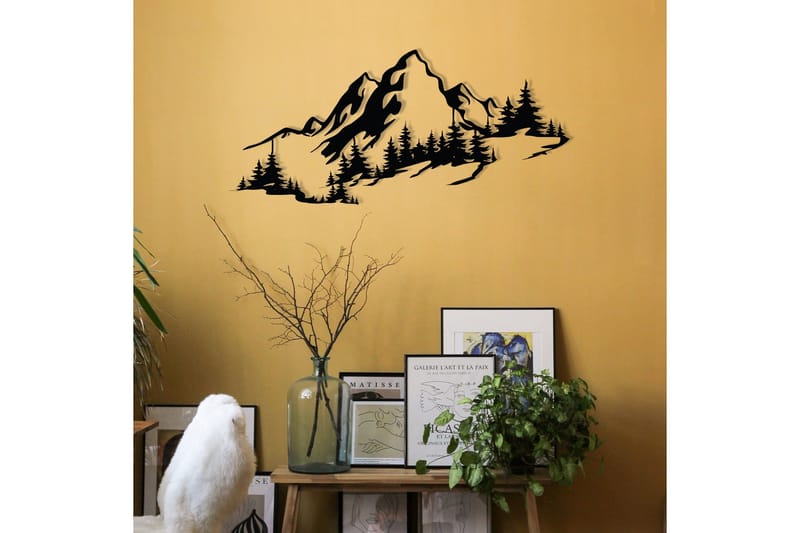 Mountain 3 Veggdekor - Svart - Innredning - Veggdekorasjon - Skilt - Metallskilt