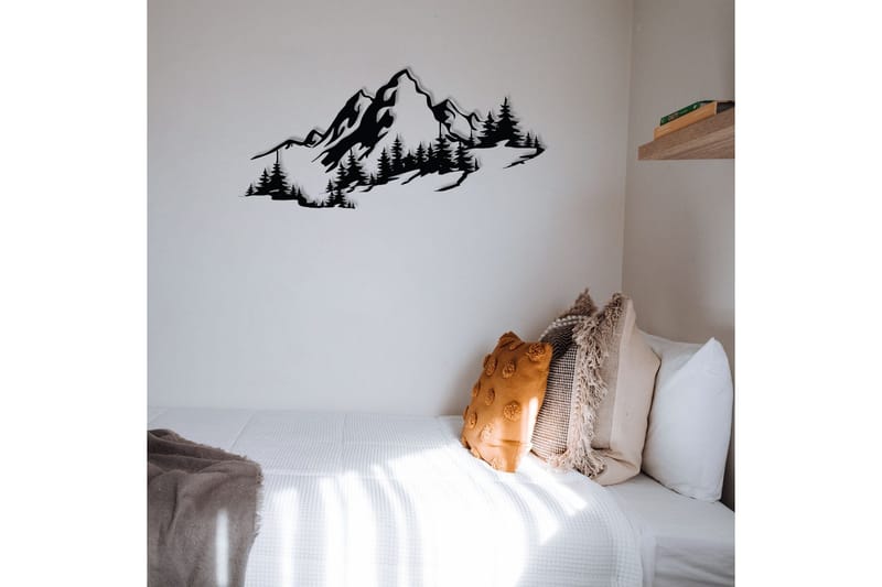 Mountain 3 Veggdekor - Svart - Innredning - Veggdekorasjon - Skilt - Metallskilt