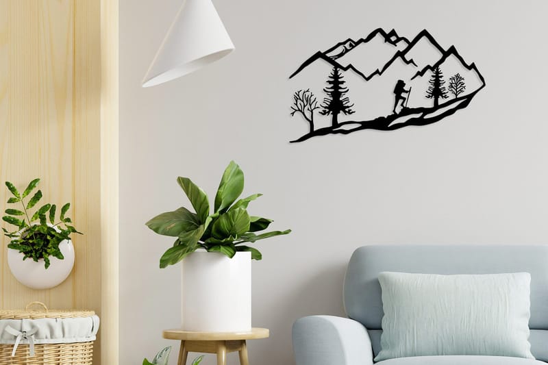Mountain Climbing Veggdekor - Svart - Innredning - Veggdekorasjon - Skilt - Metallskilt