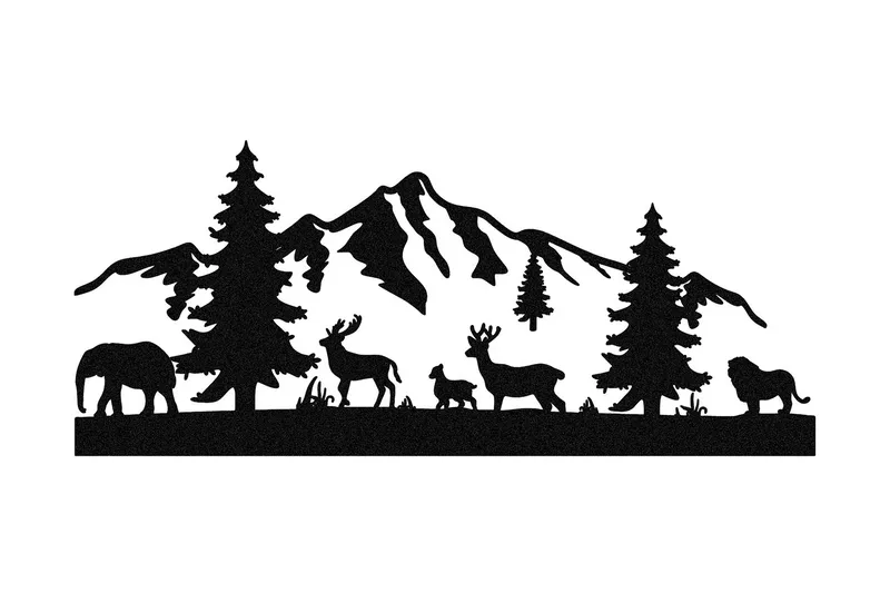 Mountain Veggdekor, Svart