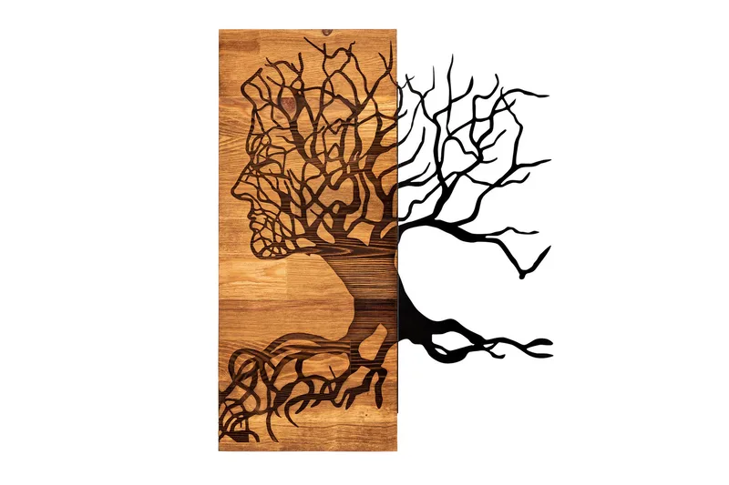 Muaz Veggdekor, Svart/Valnøtt