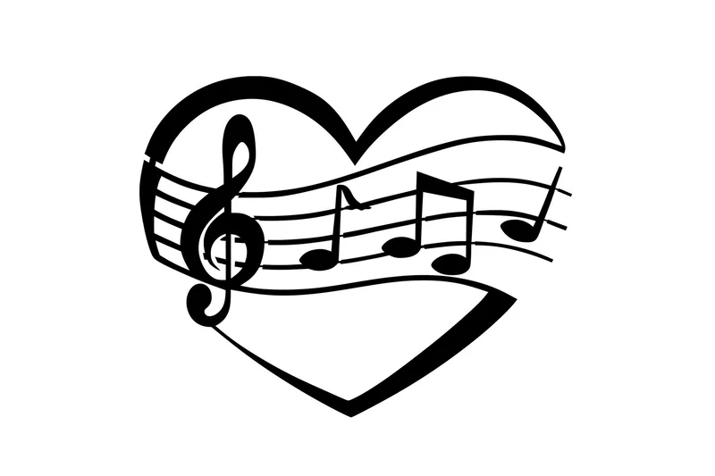 Music Veggdekor, Svart