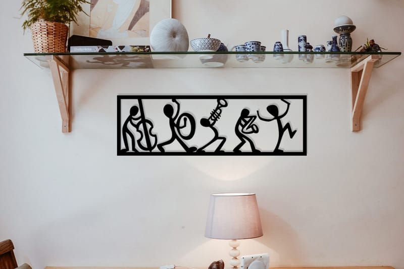 Musicians Veggdekor, Svart