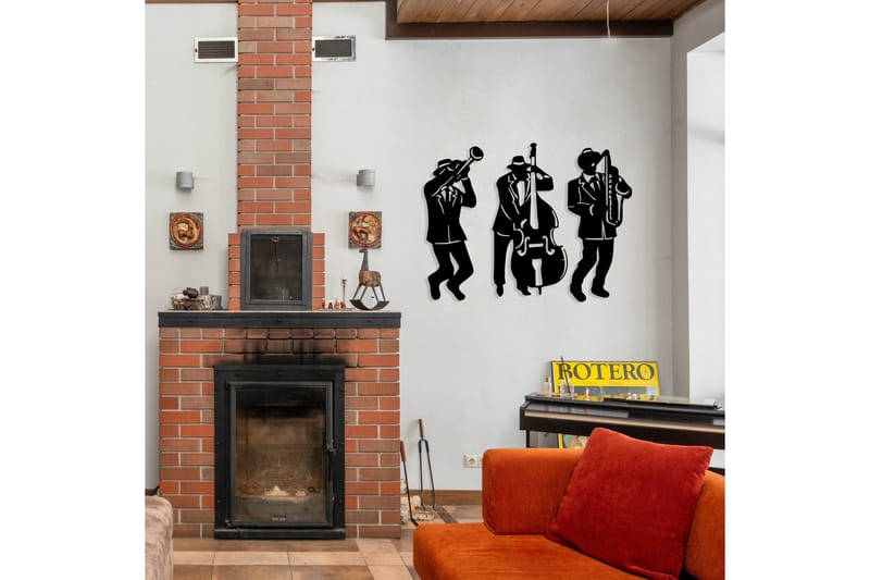 Musicians Veggdekor - Svart - Innredning - Veggdekorasjon - Skilt - Metallskilt