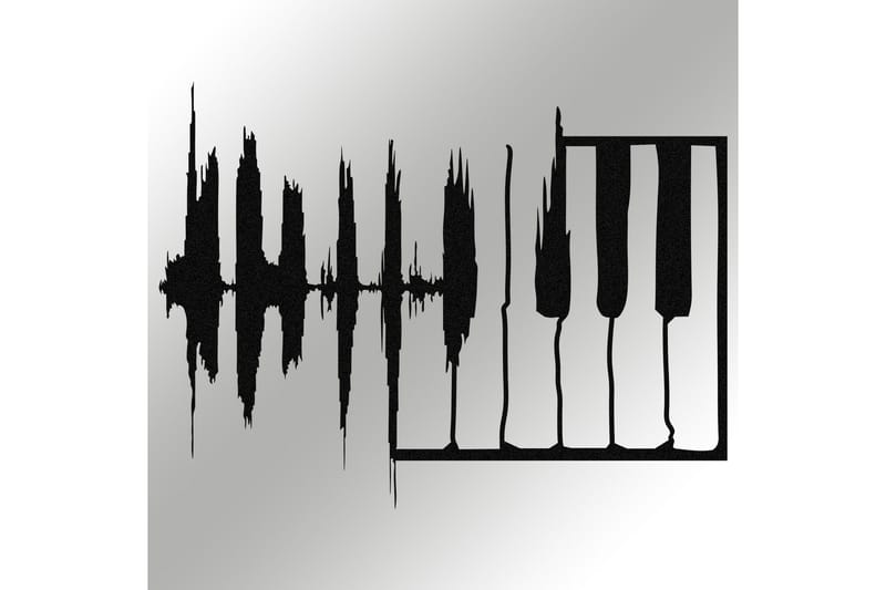 My Music v2 Veggdekor - Svart - Innredning - Veggdekorasjon - Skilt - Metallskilt
