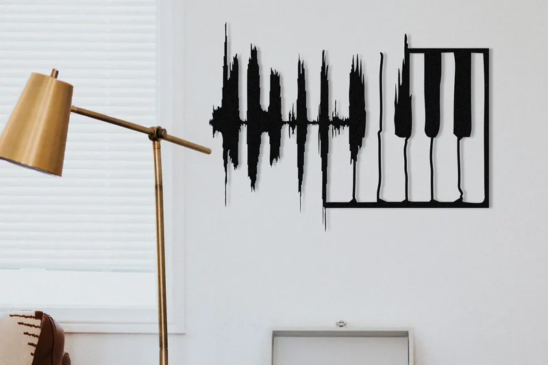 My Music v2 Veggdekor, Svart