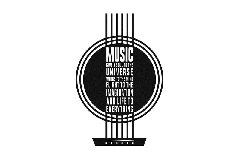 My Music Veggdekor - Svart - Innredning - Veggdekorasjon - Skilt - Metallskilt