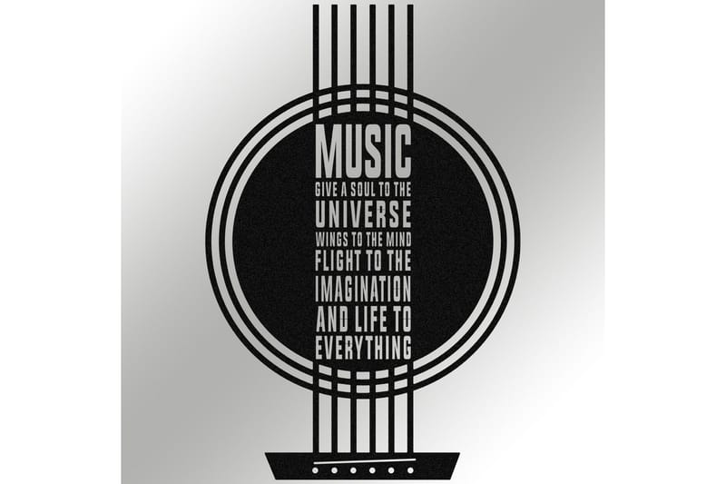 My Music Veggdekor - Svart - Innredning - Veggdekorasjon - Skilt - Metallskilt