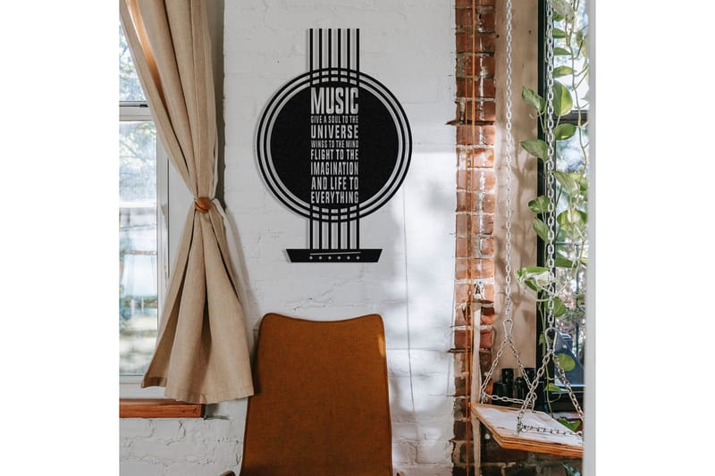 My Music Veggdekor - Svart - Innredning - Veggdekorasjon - Skilt - Metallskilt