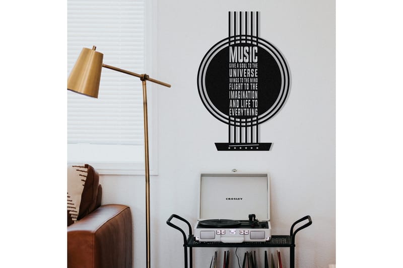 My Music Veggdekor - Svart - Innredning - Veggdekorasjon - Skilt - Metallskilt