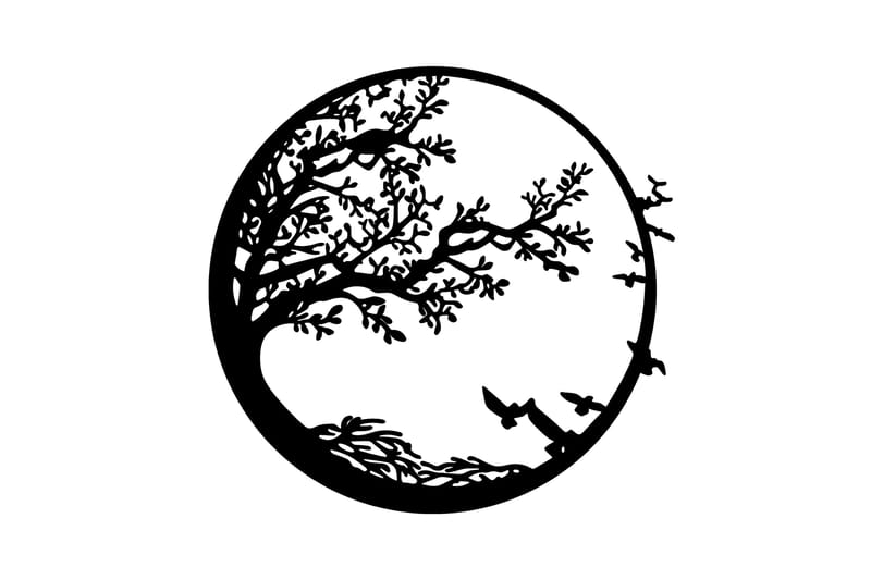 Night Veggdekor, Svart