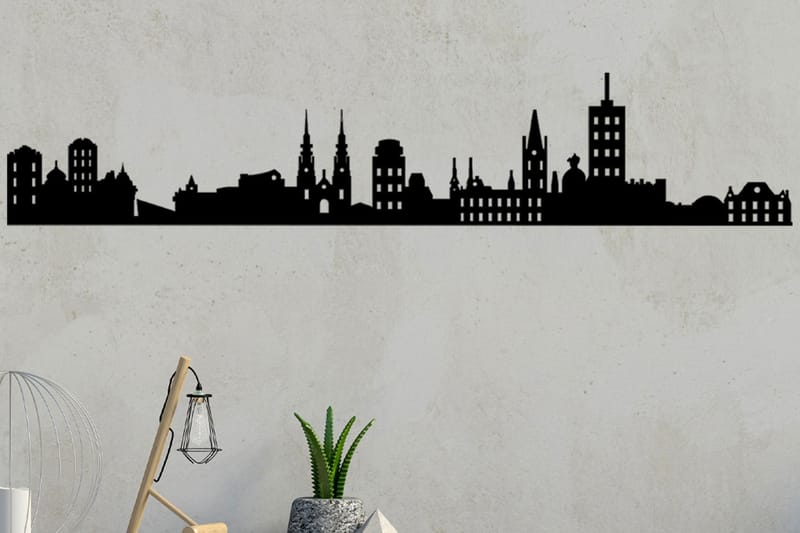 Ottowa Skyline Veggdekor - Svart - Innredning - Veggdekorasjon - Skilt - Metallskilt