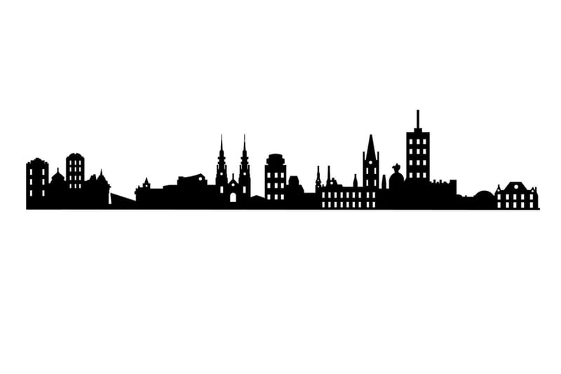 Ottowa Skyline Veggdekor - Svart - Innredning - Veggdekorasjon - Skilt - Metallskilt