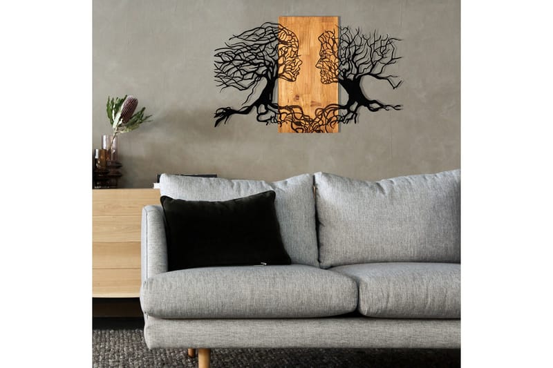 Passion Veggdekor - Svart/Valnøtt - Innredning - Veggdekorasjon - Skilt - Metallskilt