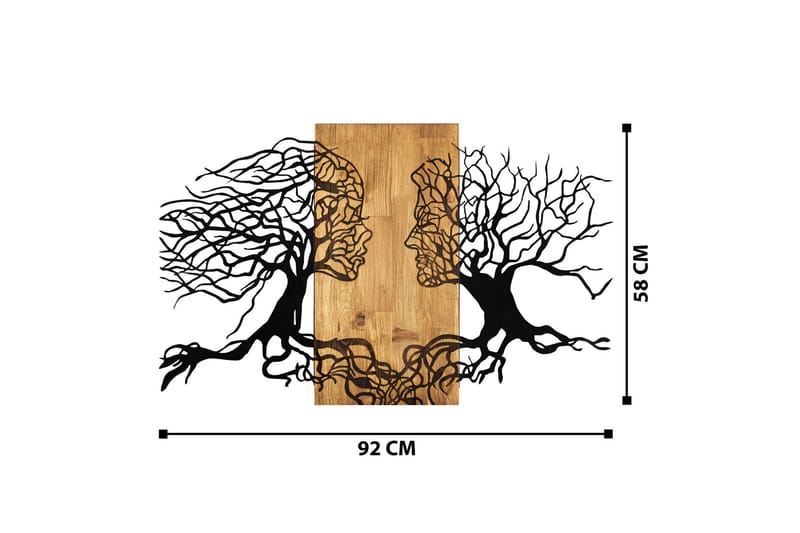 Passion Veggdekor - Svart/Valnøtt - Innredning - Veggdekorasjon - Skilt - Metallskilt