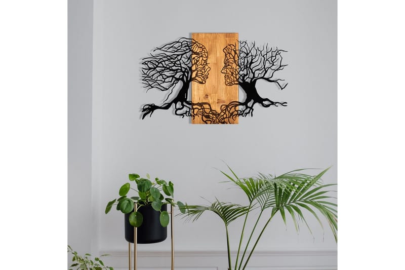 Passion Veggdekor - Svart/Valnøtt - Innredning - Veggdekorasjon - Skilt - Metallskilt