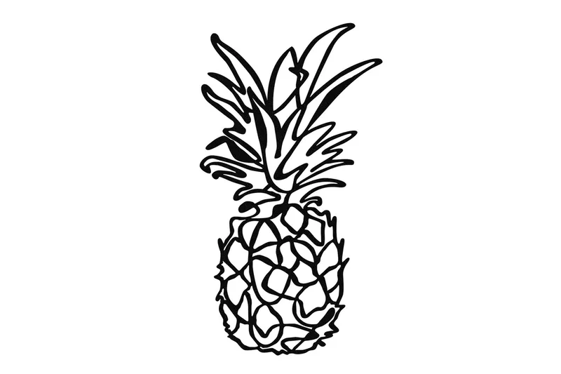 Pineapple Veggdekor, Svart